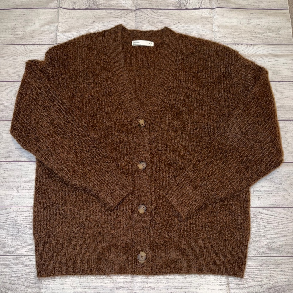Women's Oak and Fort Brown Cardigan Sweater